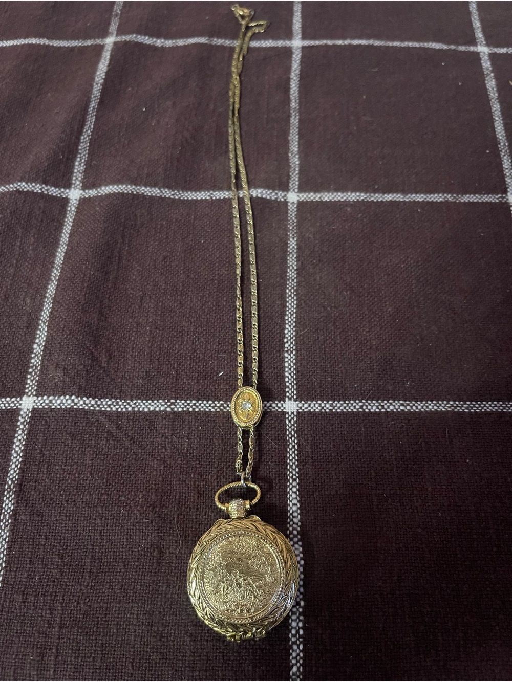 Max Factor Precious Gold Time Locket With 1/20 12k Chain Creme Perfume Vintage